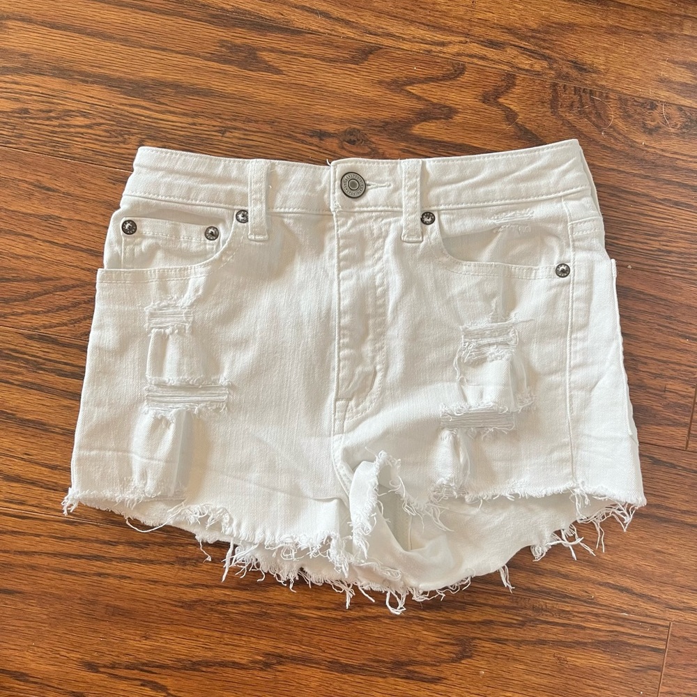 Aero Hi Rise Shorties Jean Shorts